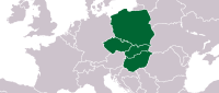 Map of Visegrad Group